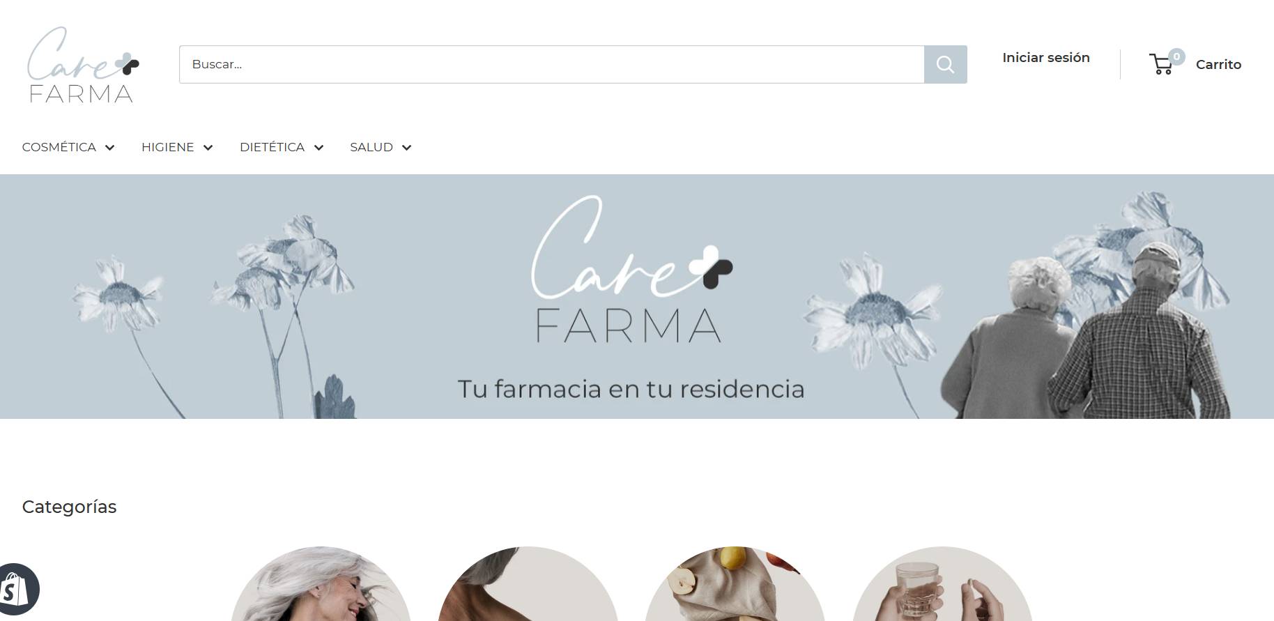 Carefarma online store, a pharmacy for elderly-care residences